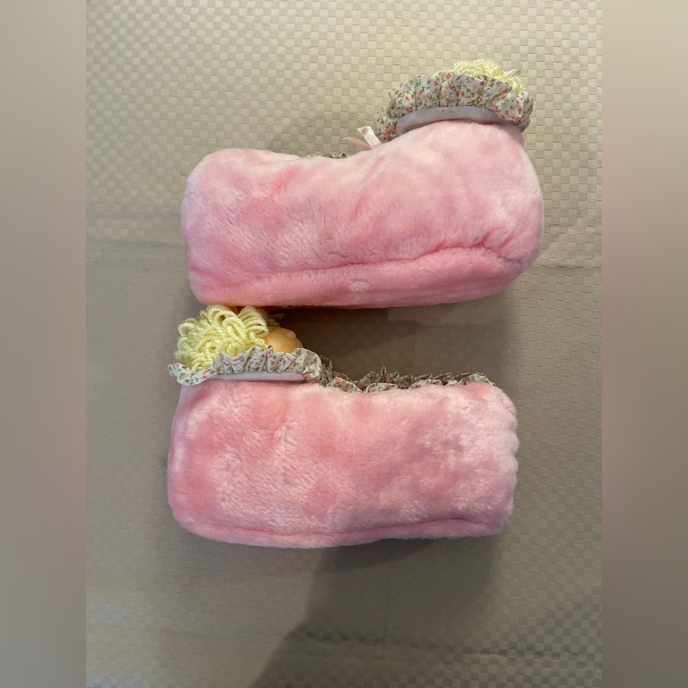 Cabbage Patch Kids vintage kids pink slippers blonde doll Size 2-3. - Picture 4 of 10